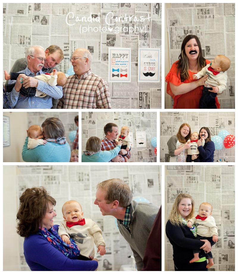 mustache first birthday party, Dubuque & Bellevue Iowa children's photographer, Candid Contrast Photography