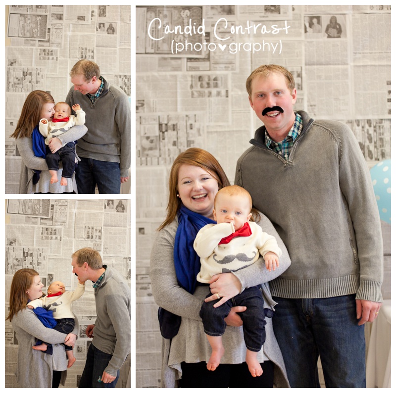 mustache first birthday party, Dubuque & Bellevue Iowa children's photographer, Candid Contrast Photography