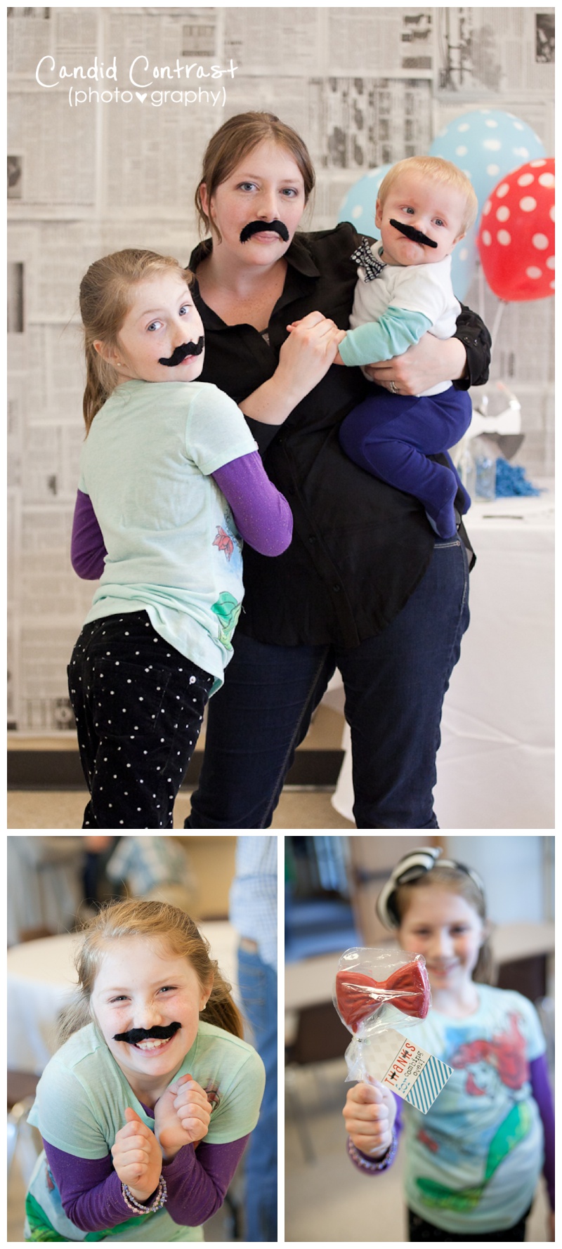 mustache first birthday party, Dubuque & Bellevue Iowa children's photographer, Candid Contrast Photography