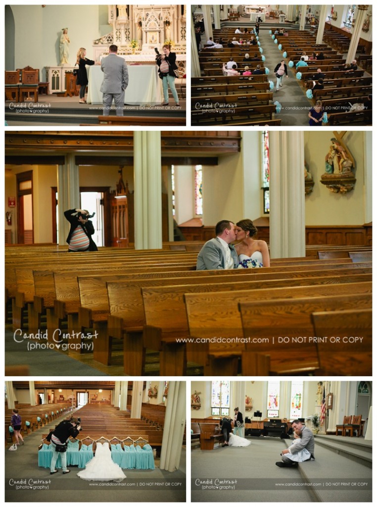 behind the scenes, candid contrast photography, st. joseph's church in bellevue