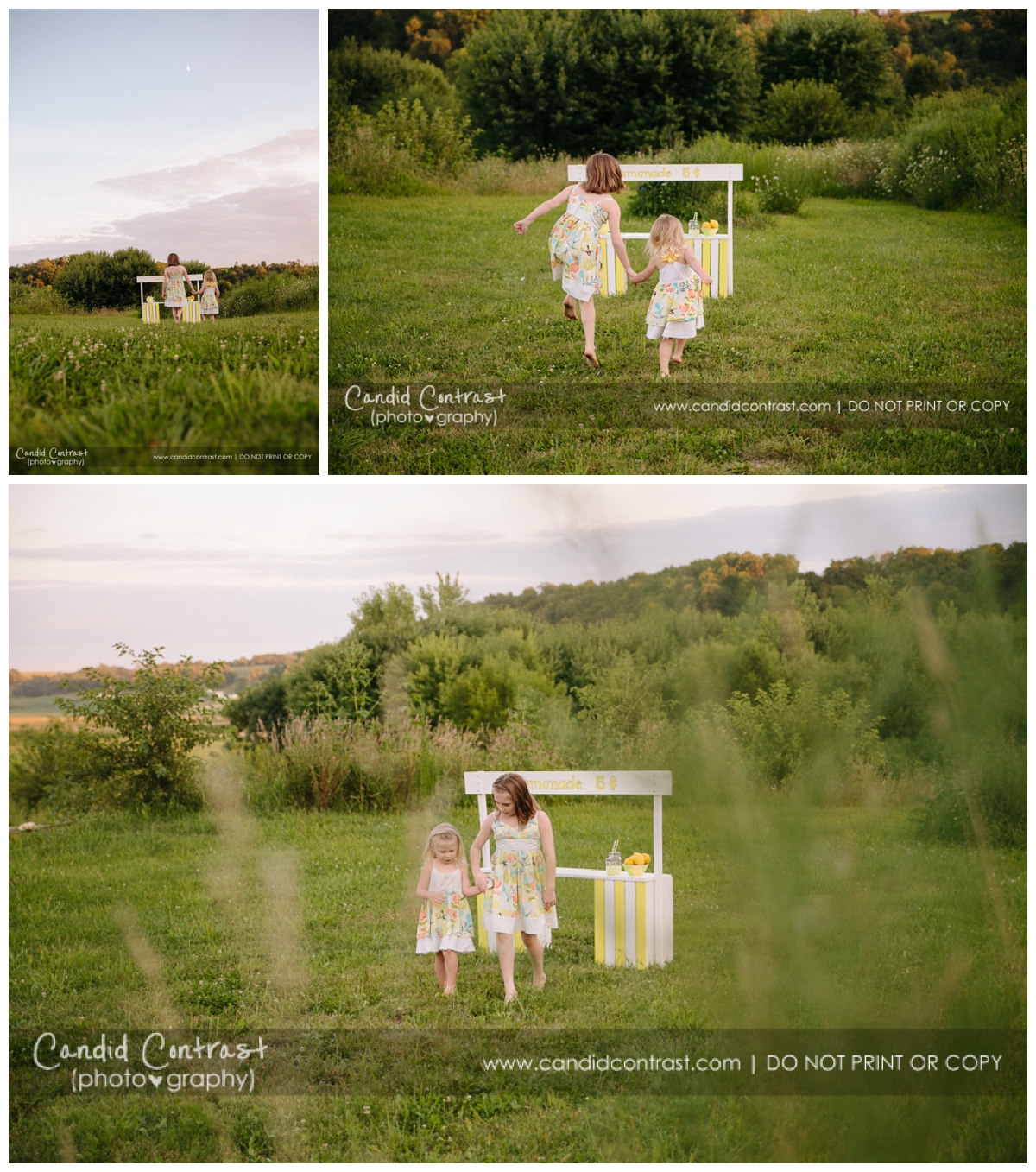lemonade stand summer photos, Candid Contrast Photography, lifestyle photography, Bellevue Dubuque IA