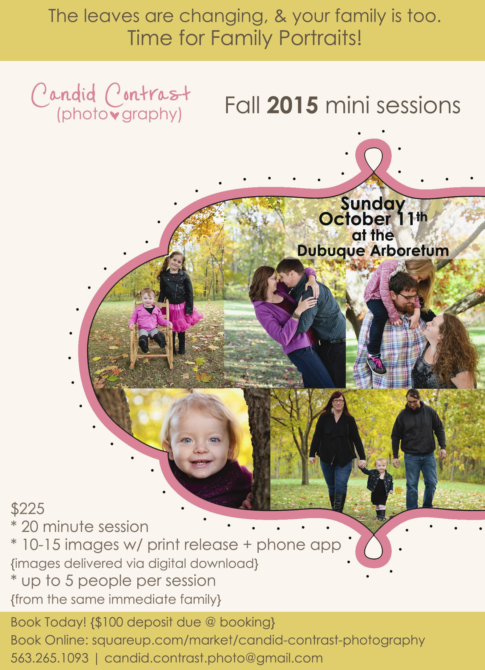 fall mini sessions, family photographer bellevue dubuque ia, candid contrast photography