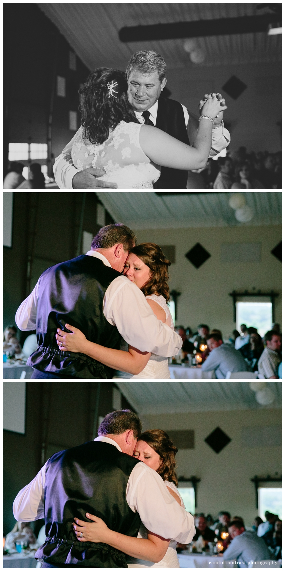 candid contrast photography, father daughter dance at the shore event centre bellevue ia wedding