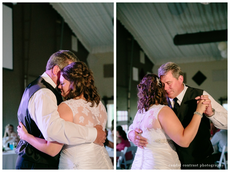 candid contrast photography, father daughter dance at the shore event centre bellevue ia wedding