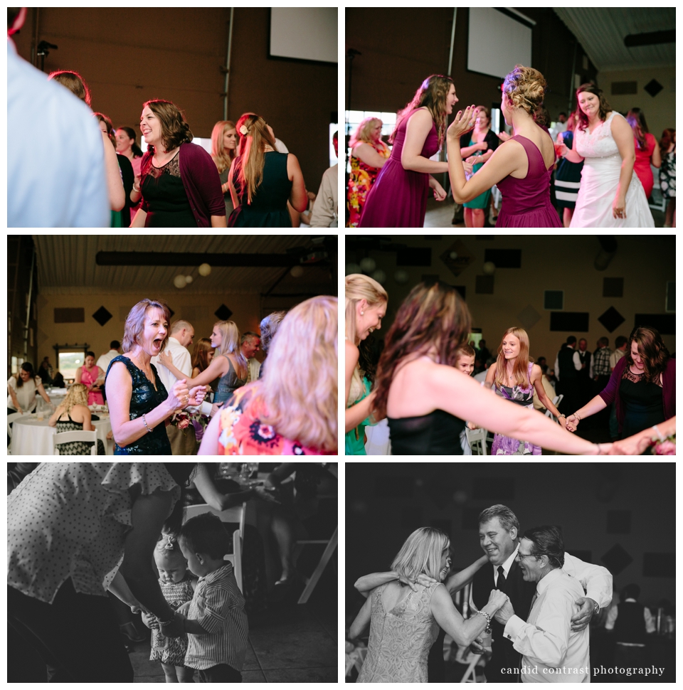 candid contrast photography, wedding reception at the shore event centre bellevue ia wedding