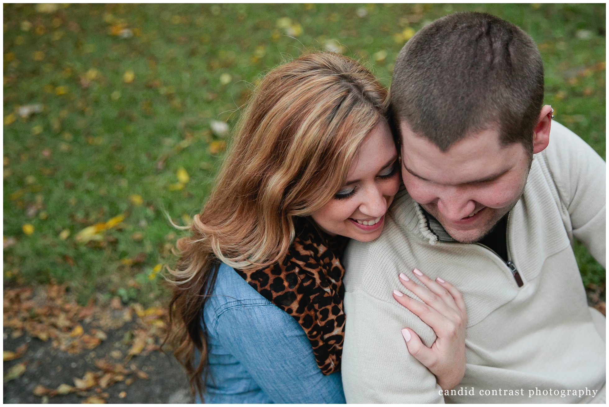 modern engagement photos in eagle point park in dubuque, ia, wedding photographer candid contrast photography