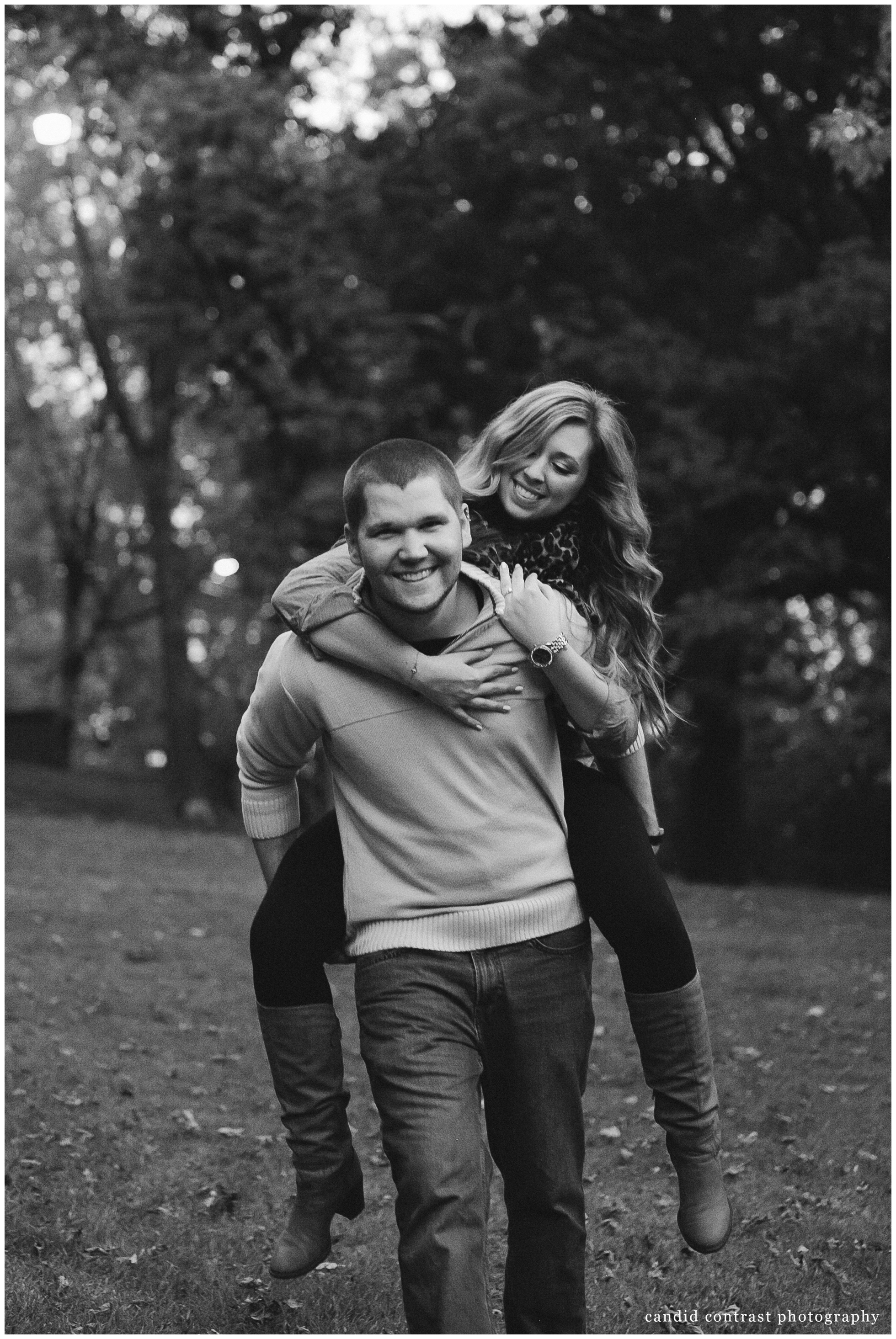 modern engagement photos in eagle point park in dubuque, ia, wedding photographer candid contrast photography