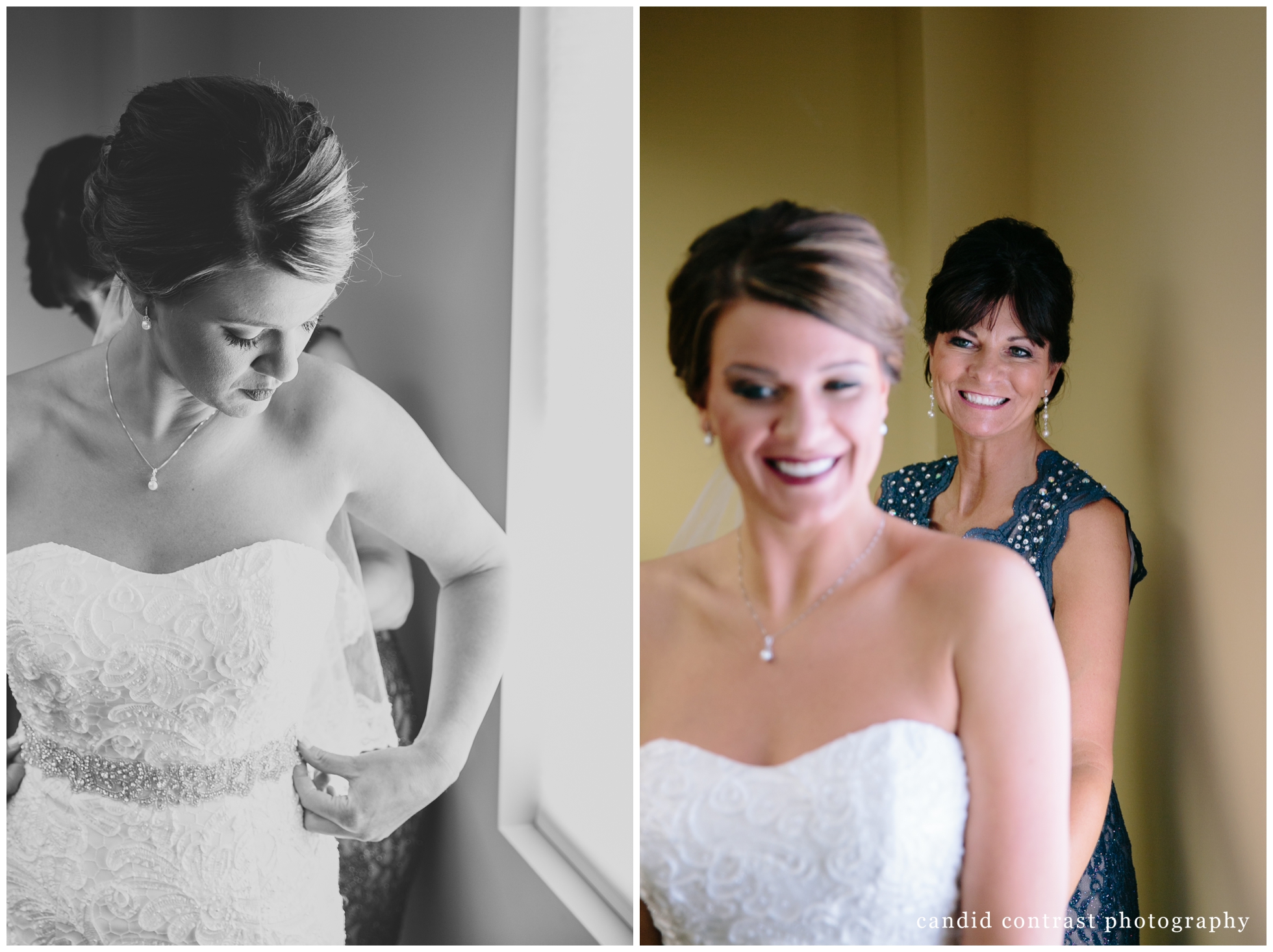 bride getting ready for dubuque ia wedding , candid contrast photography 