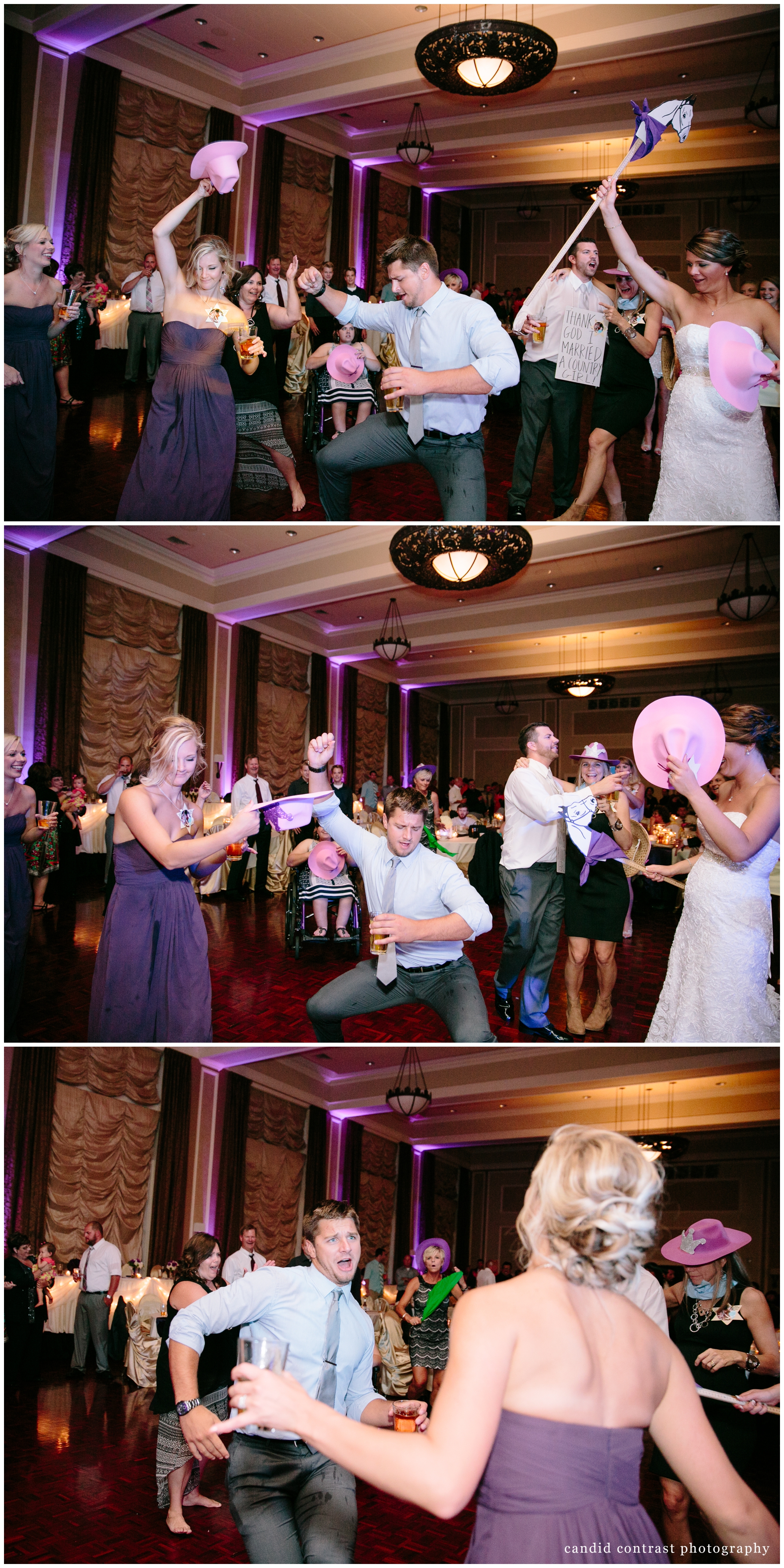 dancing at dubuque ia wedding reception at the hotel julien , candid contrast photography 