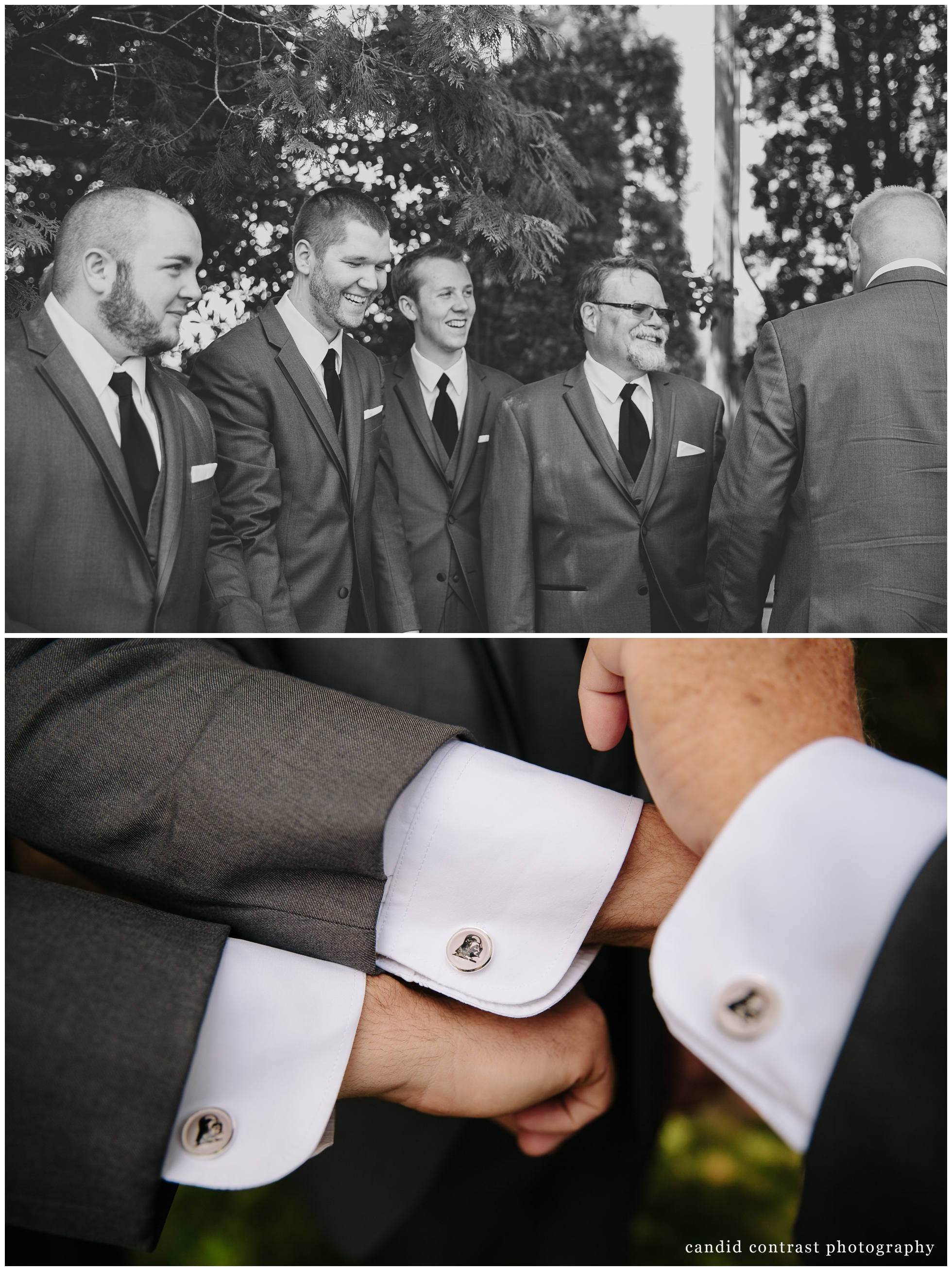 star wars cuff links, groom getting ready at dubuque arboretum at dubuque, ia wedding, candid contrast photography