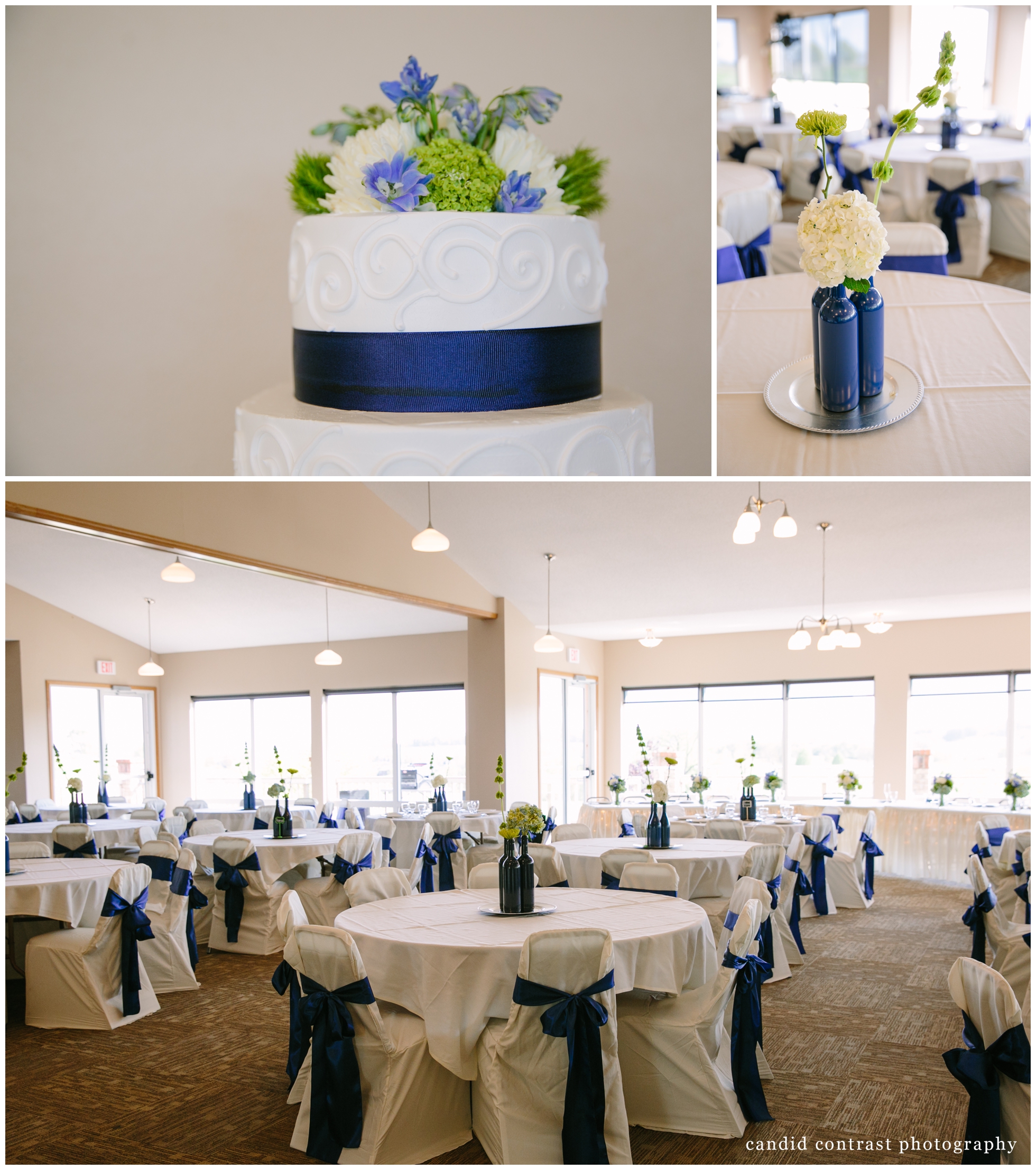 wedding reception details at the Meadows Golf Club, Dubuque iowa wedding, candid contrast photography