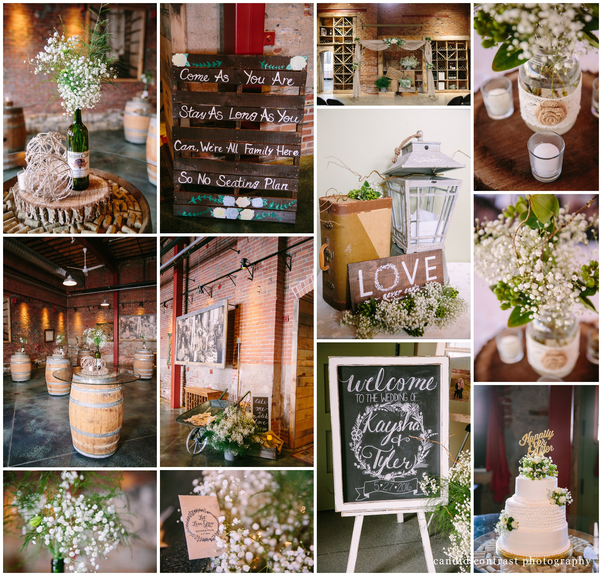 rustic wedding details for Dubuque IA winery wedding, candid contrast photography, stone cliff winery