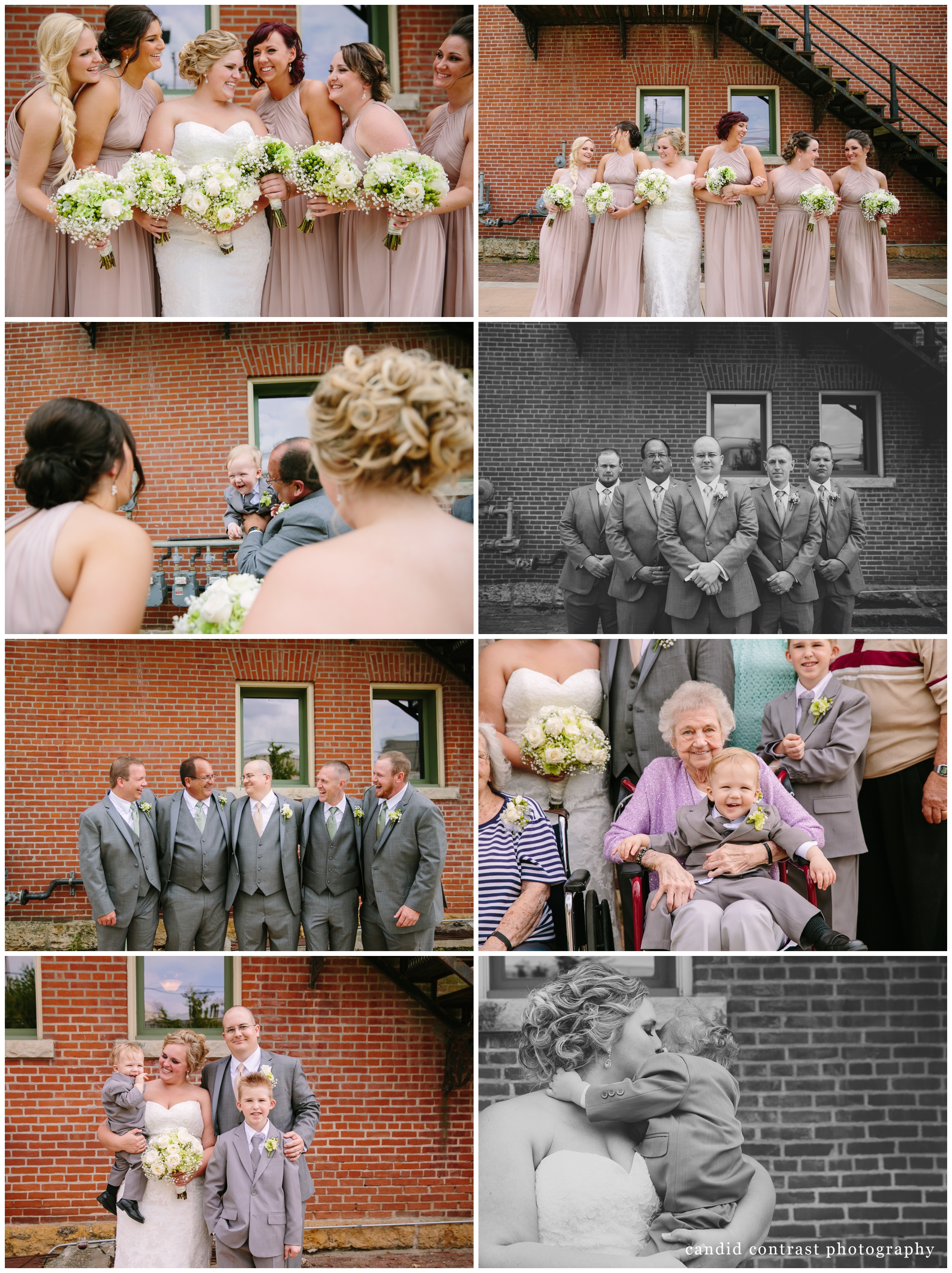 portraits and candid wedding moments during Dubuque IA winery wedding, candid contrast photography, stone cliff winery