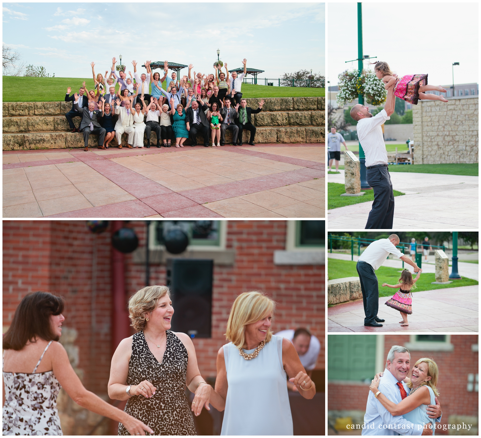 candid wedding photos at port of dubuque stone cliff winery wedding, candid contrast photography