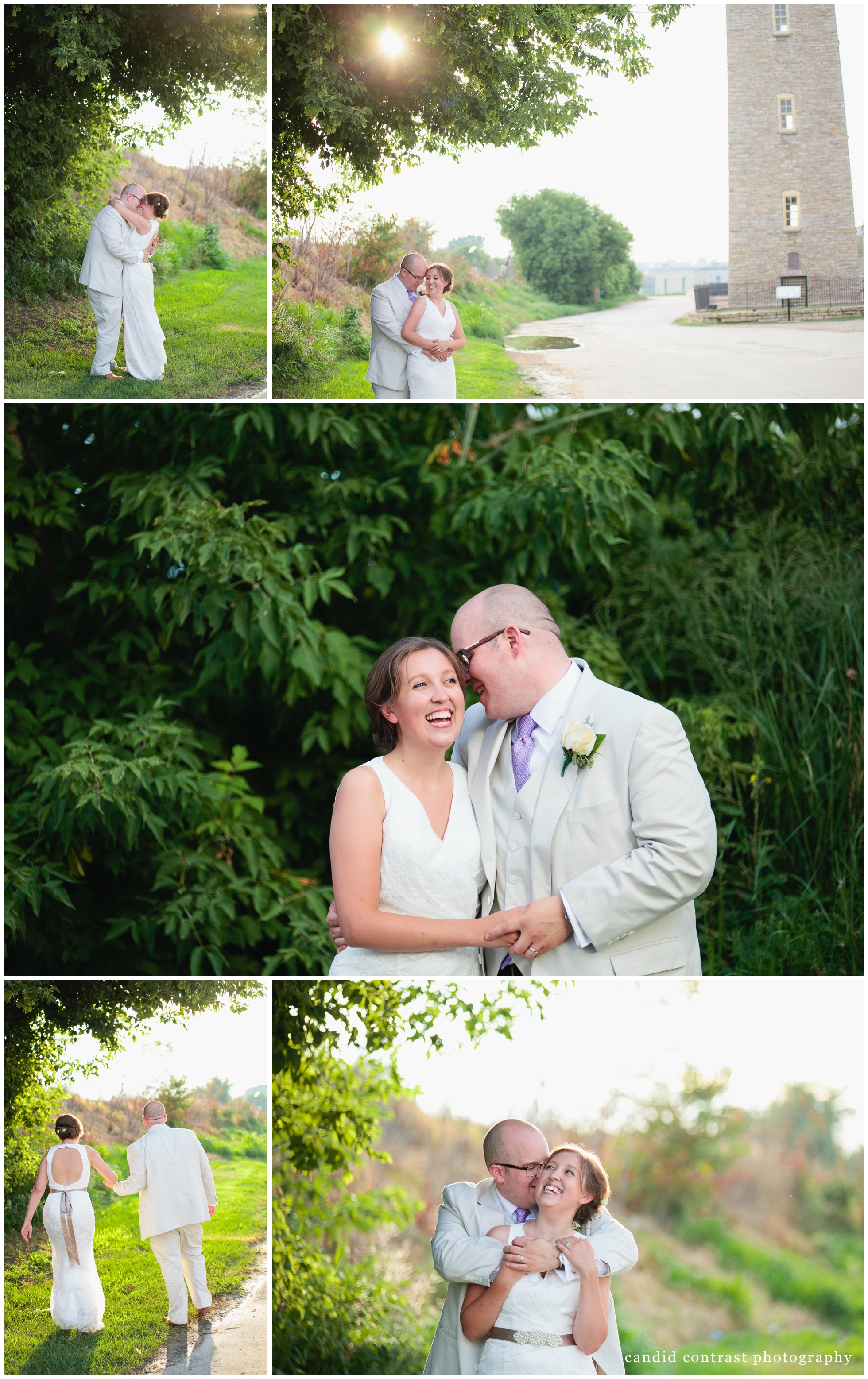bride and groom photos at port of dubuque stone cliff winery wedding, candid contrast photography