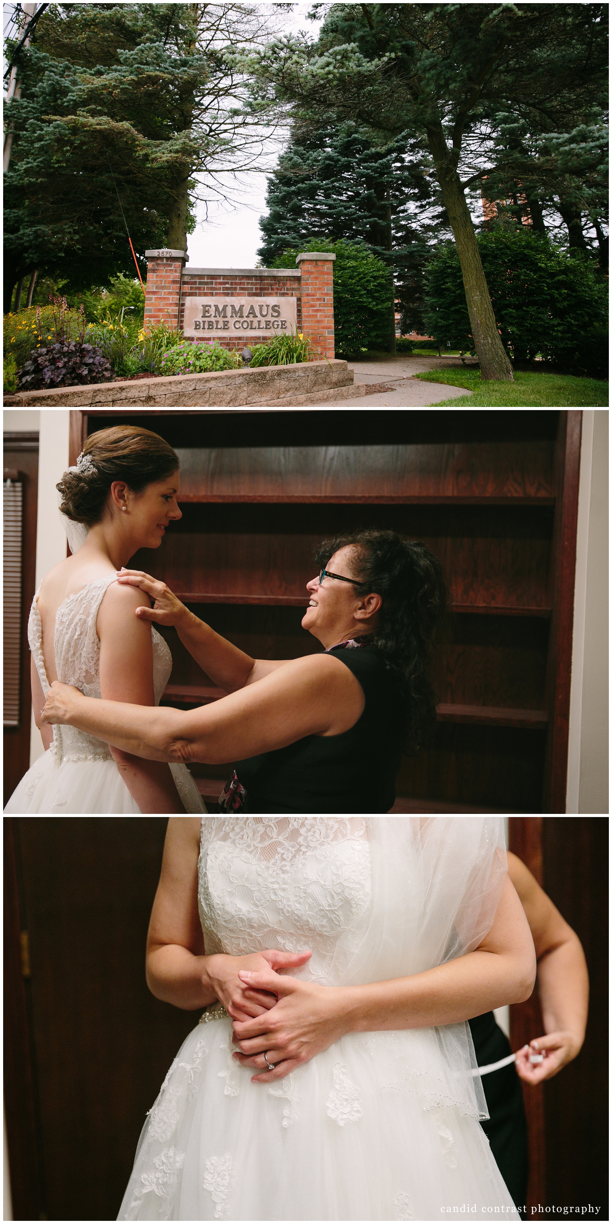 getting ready for classic Dubuque iowa wedding at the grand river center, candid contrast photography
