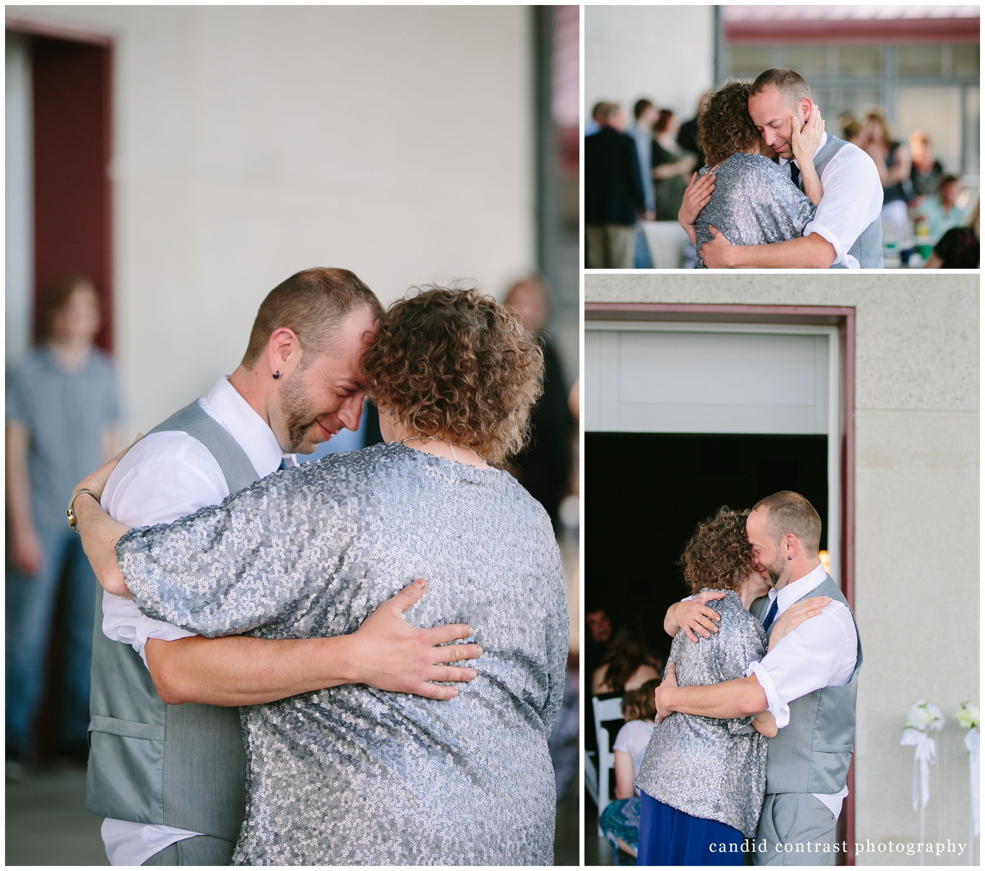 mother son dance at a bellevue iowa outdoor wedding at the shore event center, iowa wedding photographer candid contrast photography