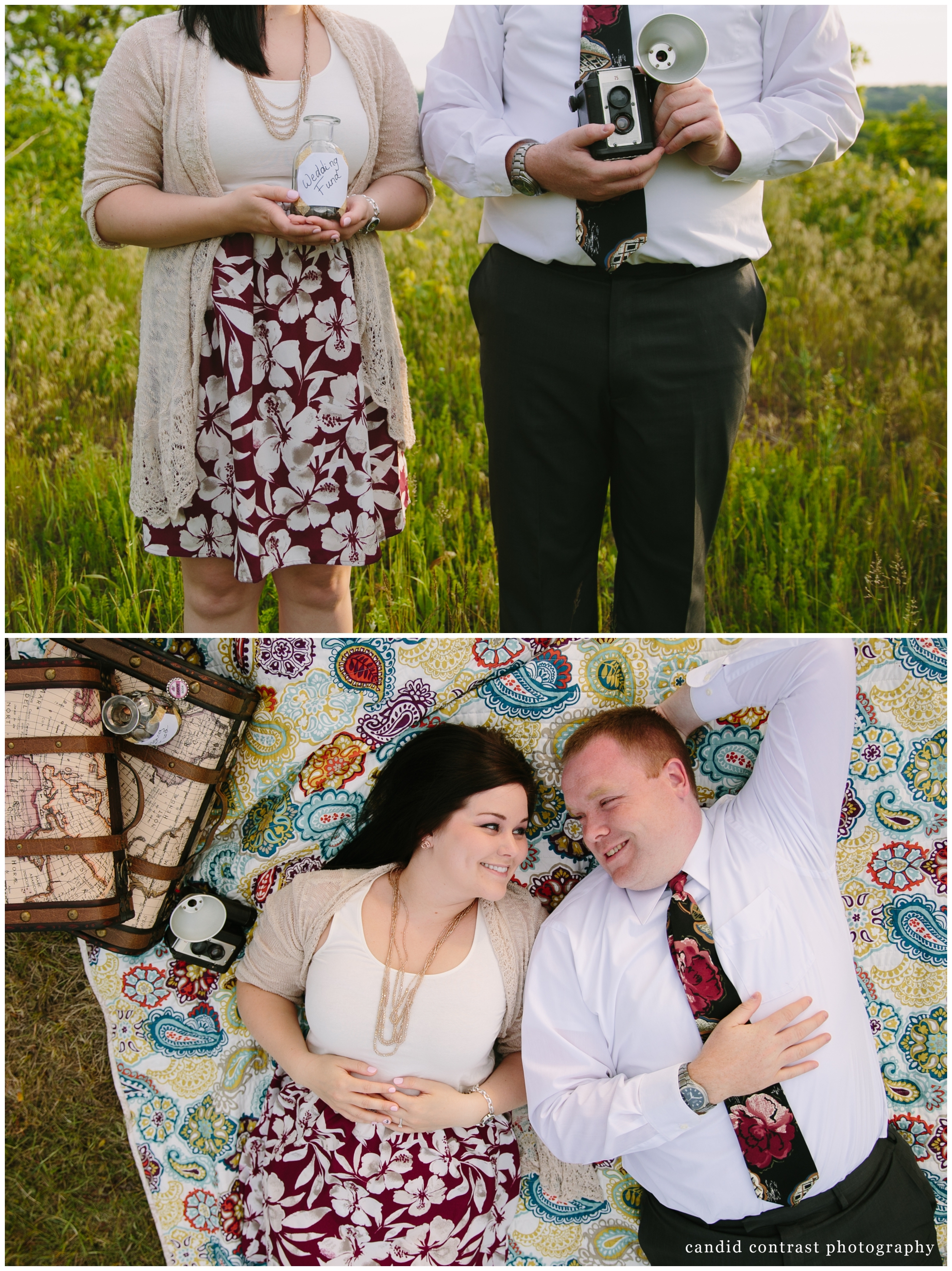 Disney UP themed engagement session in Dubuque, Iowa, Iowa wedding photographer Candid Contrast Photography