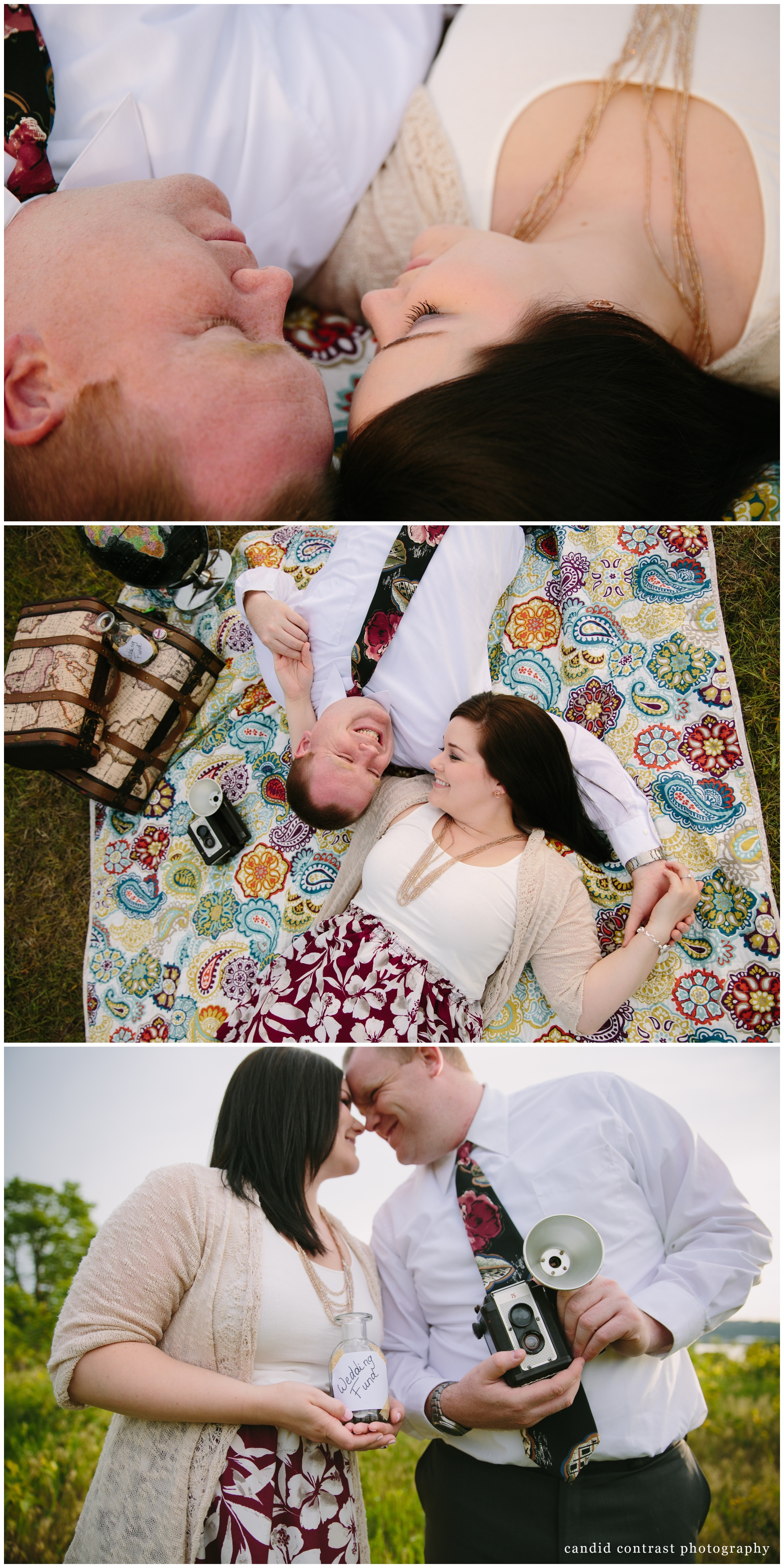 Disney UP themed engagement session in Dubuque, Iowa, Iowa wedding photographer Candid Contrast Photography