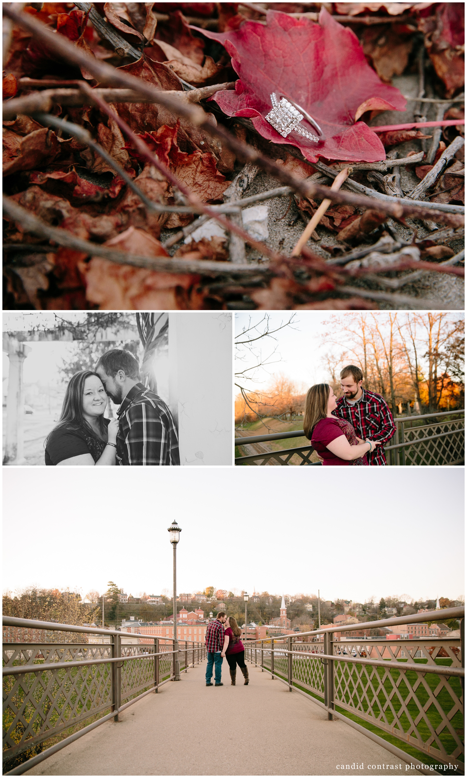 Galena Illinois engagement session, Galena wedding photographer, Candid contrast photography