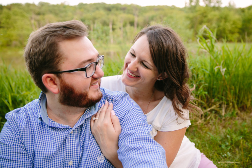 dubuque iowa wedding photography, engagement photos at mines of spain, outdoor engagement photos
