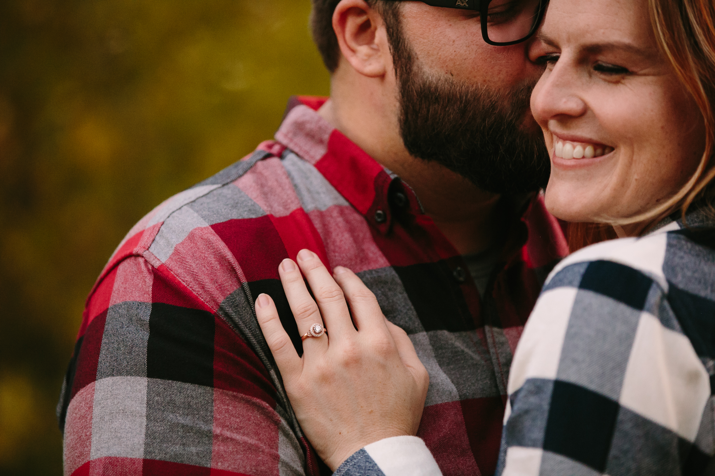 engagement photos at Mines of Spain in Dubuque
