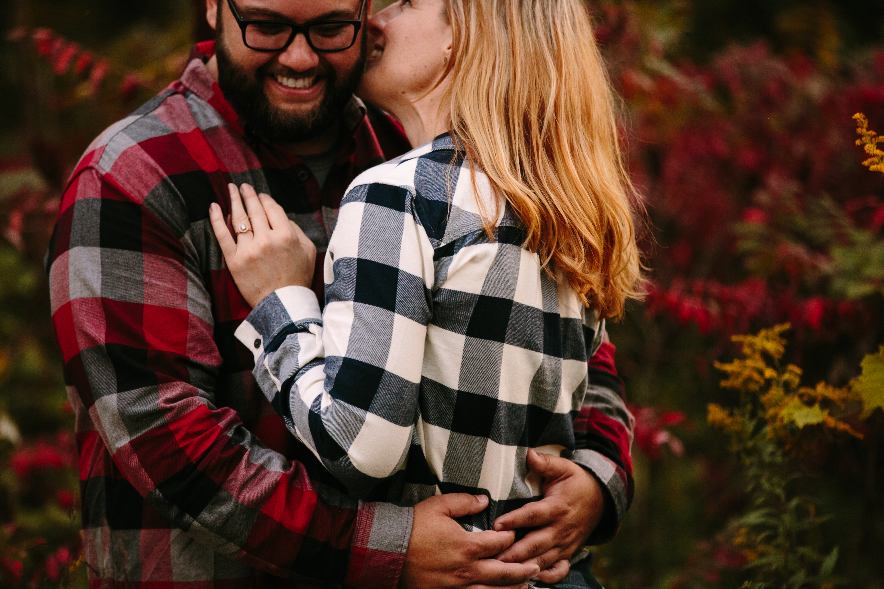 engagement photos at Mines of Spain in Dubuque