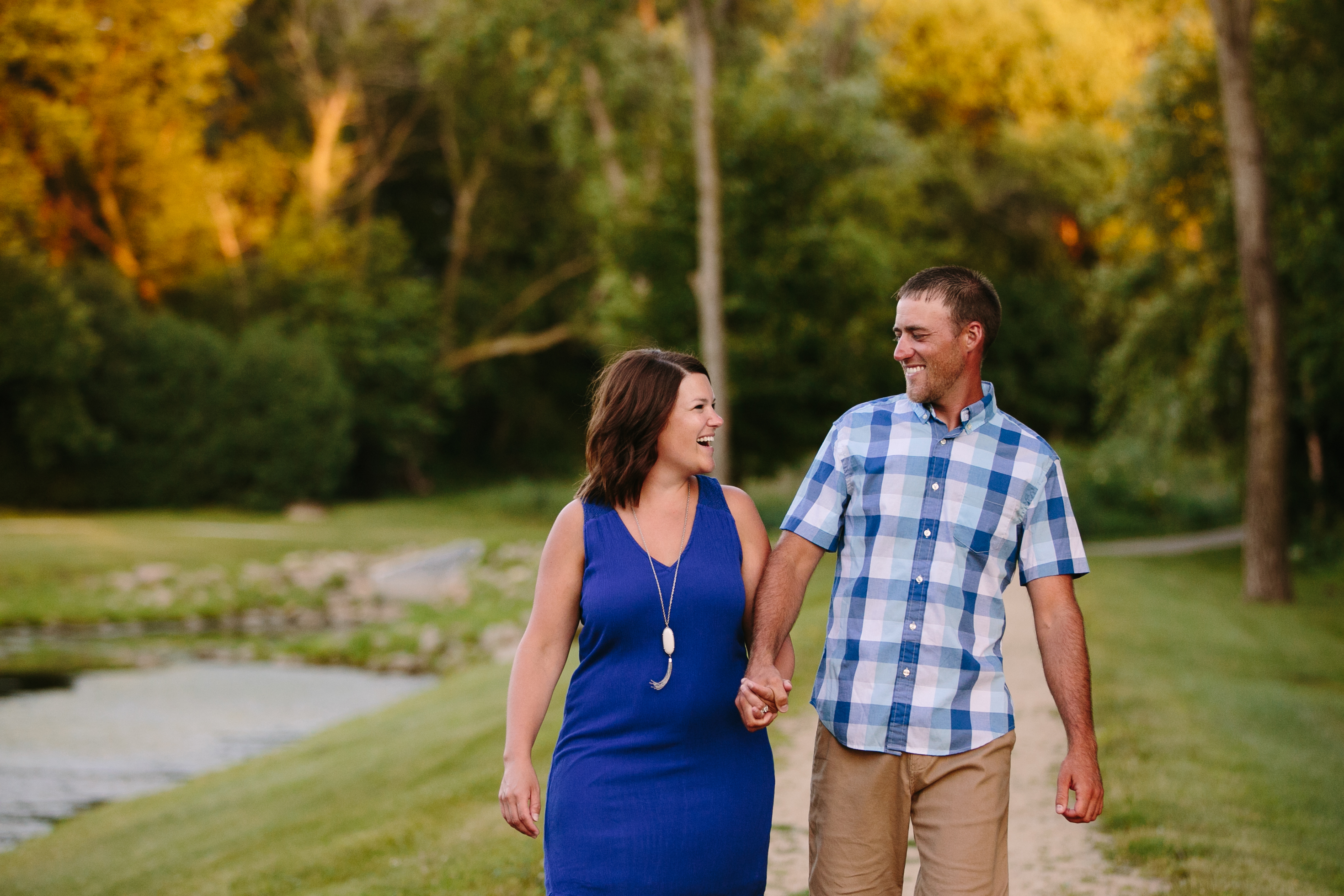 outdoor dubuque engagement session by catherine furlin photography, couple walking