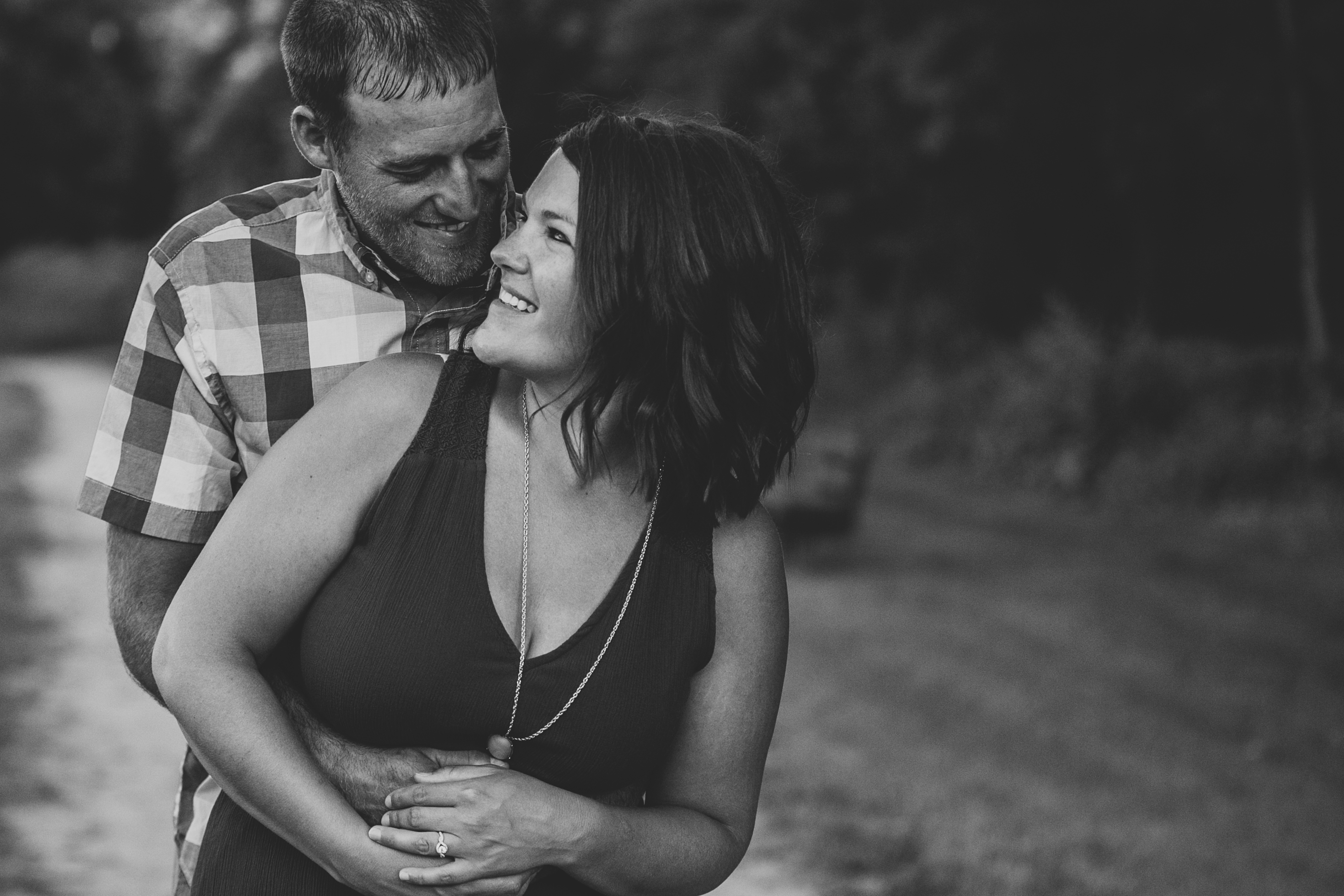 outdoor dubuque engagement session by catherine furlin photography, couple having fun