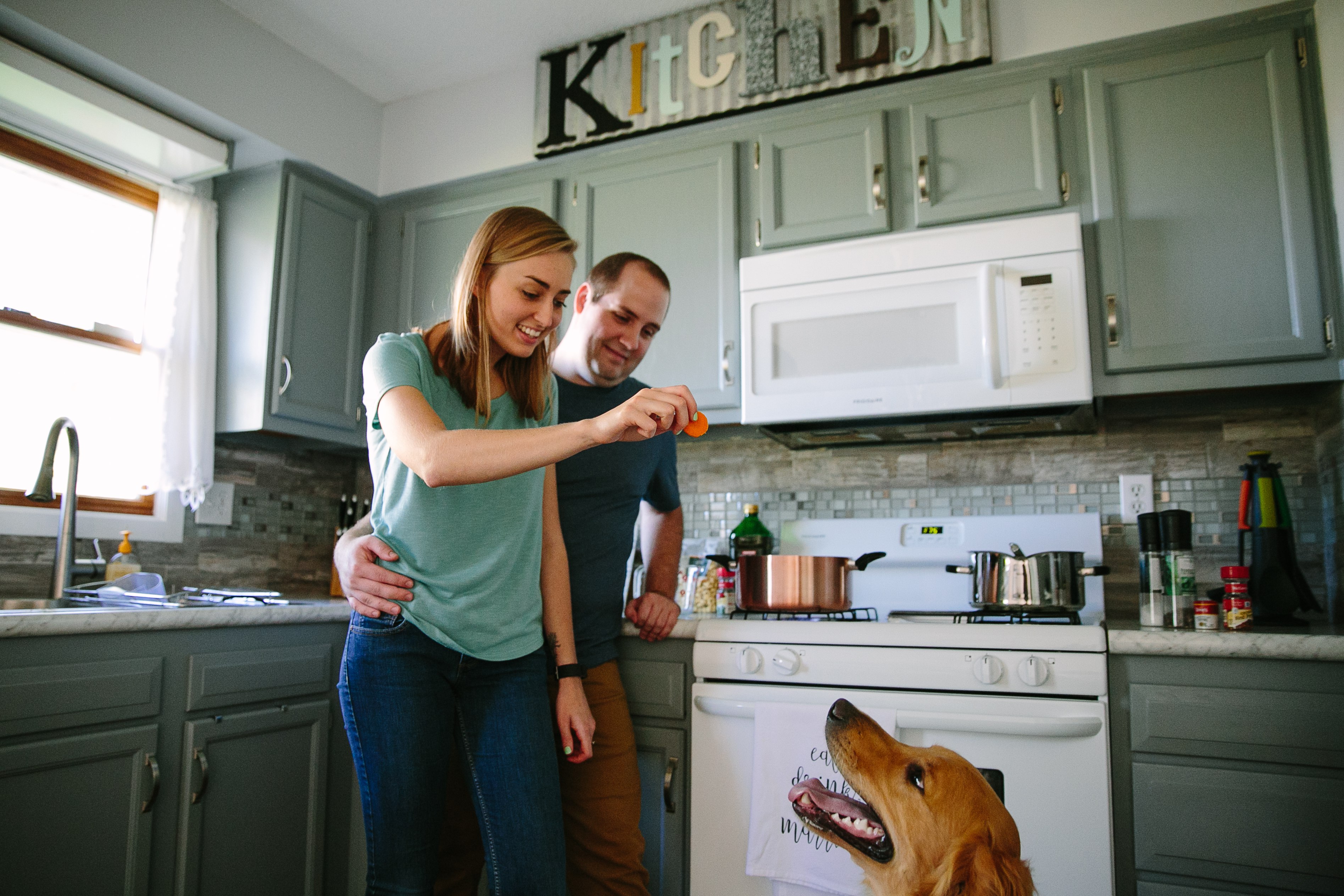 iowa city in home cooking engagement session