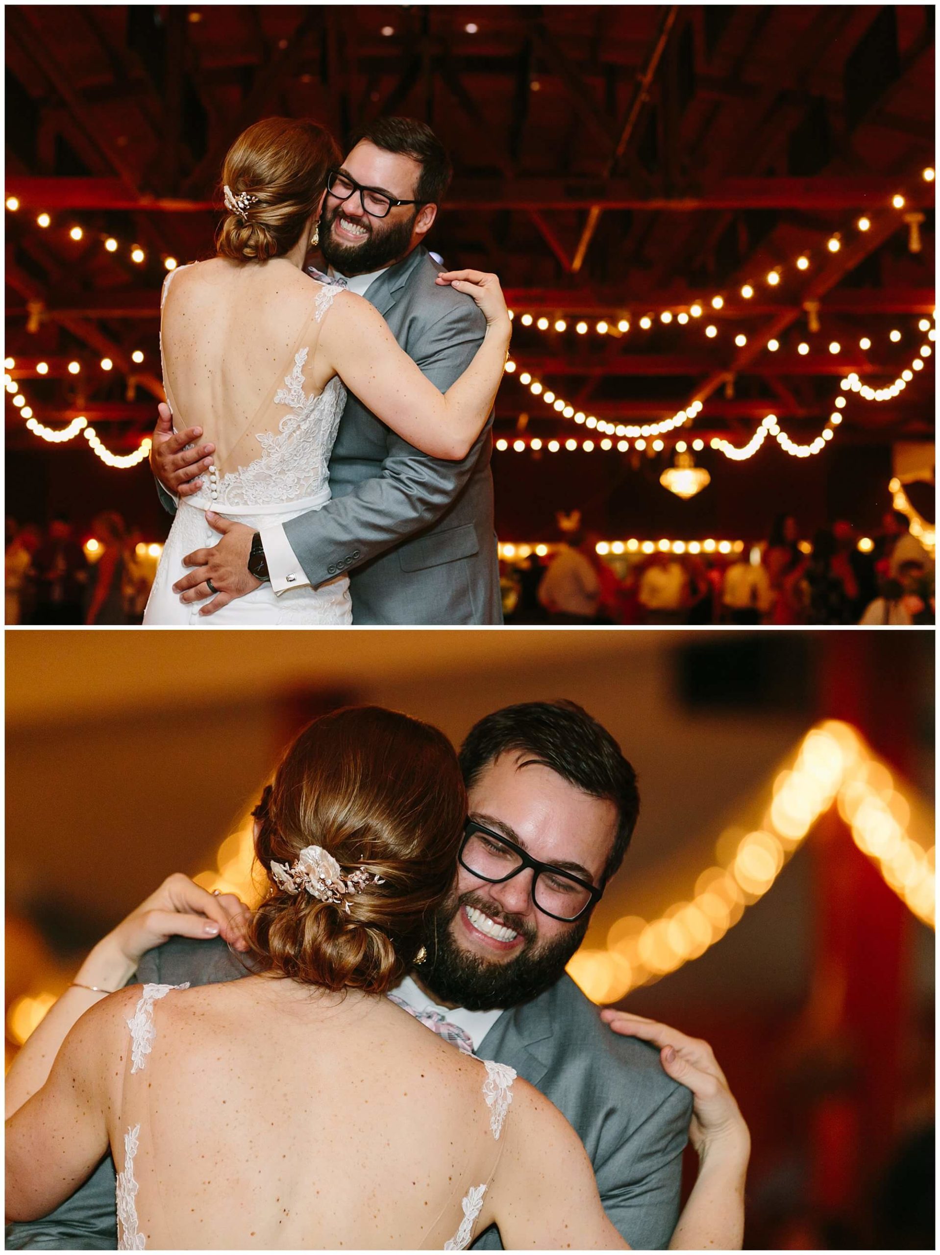 couple's first dance during their iowa wedding