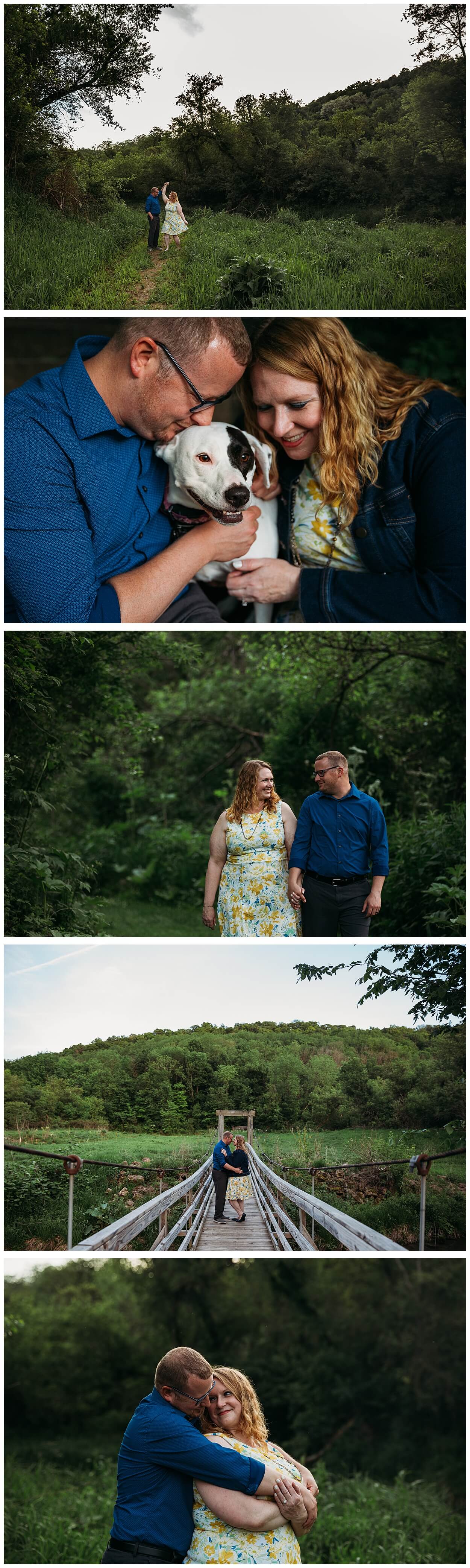 dubuque engagement session at swiss valley nature center