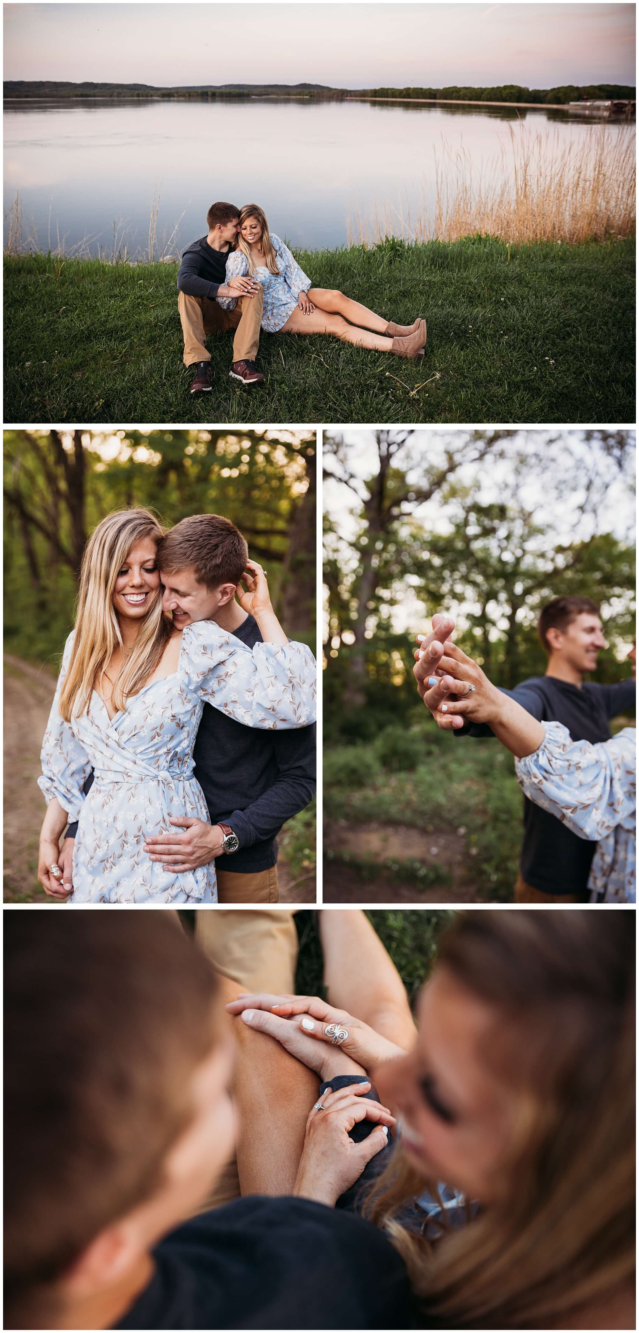 engagement session at bellevue iowa state park