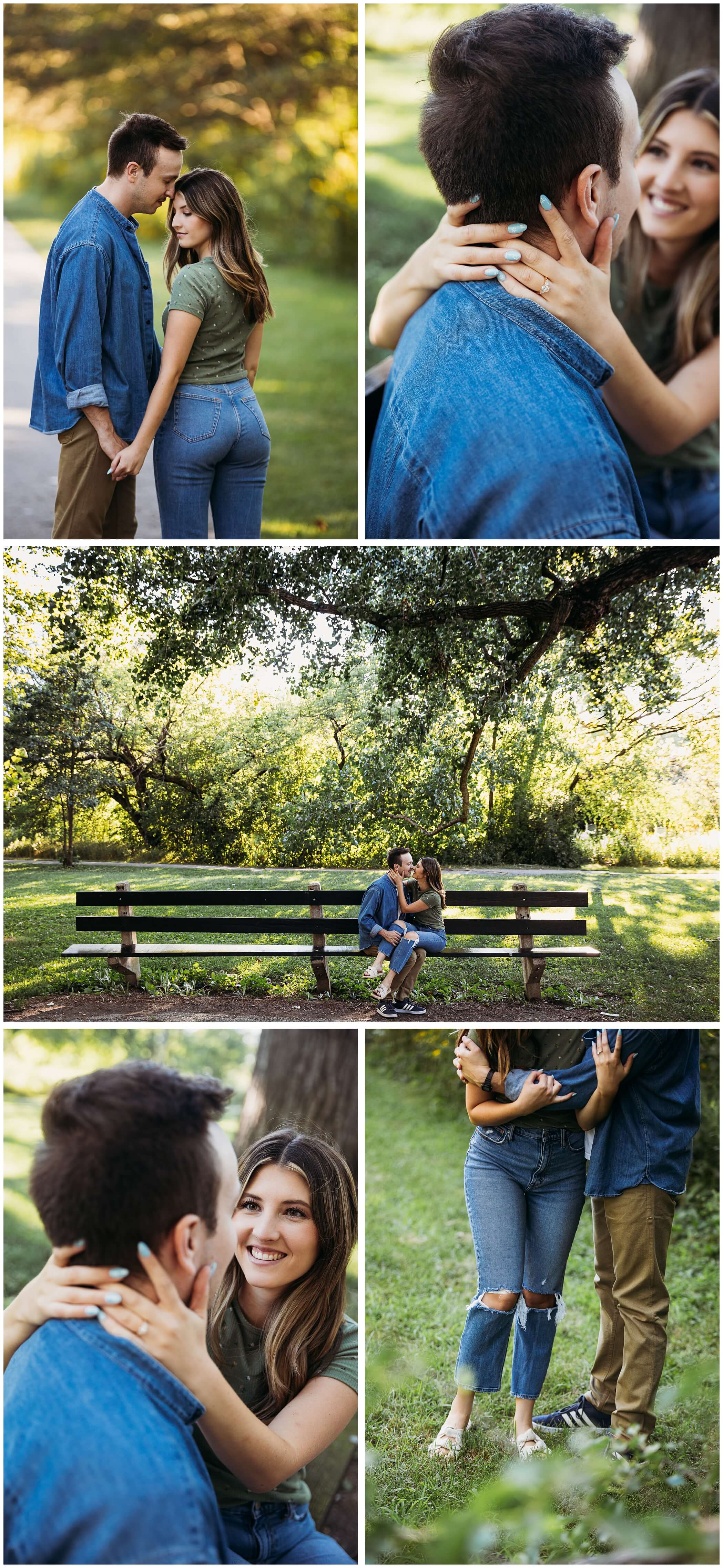 engagement photos in peterson park chicago