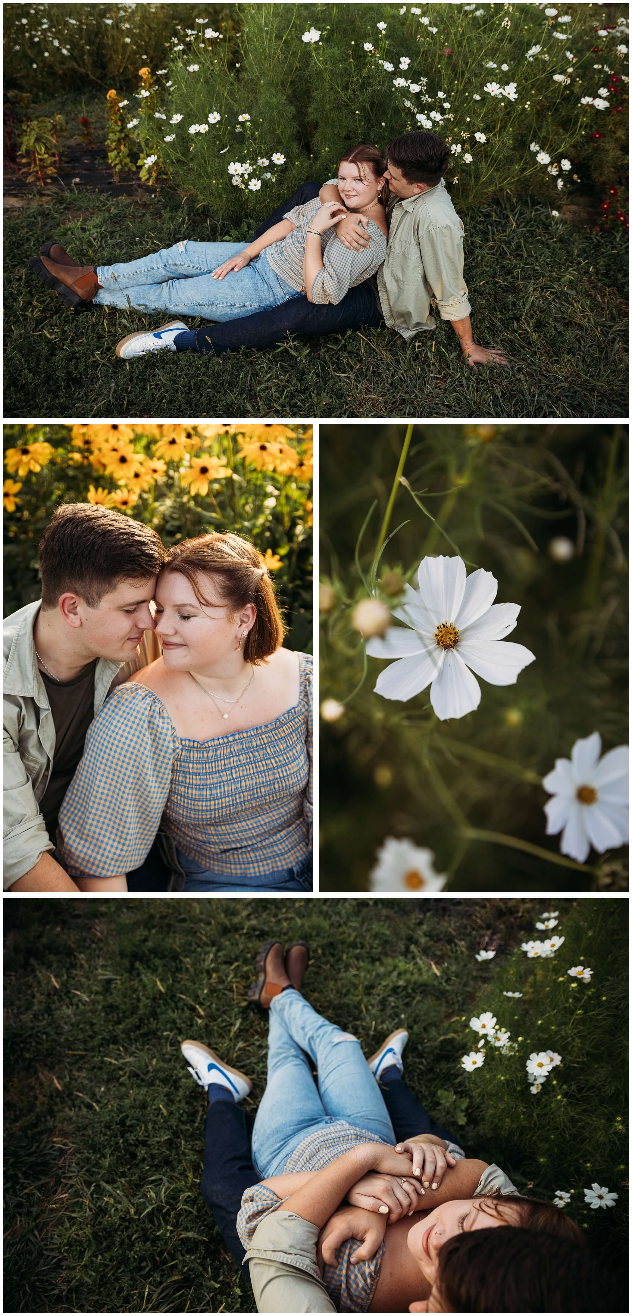 engagement session at wilson's orchard in iowa city
