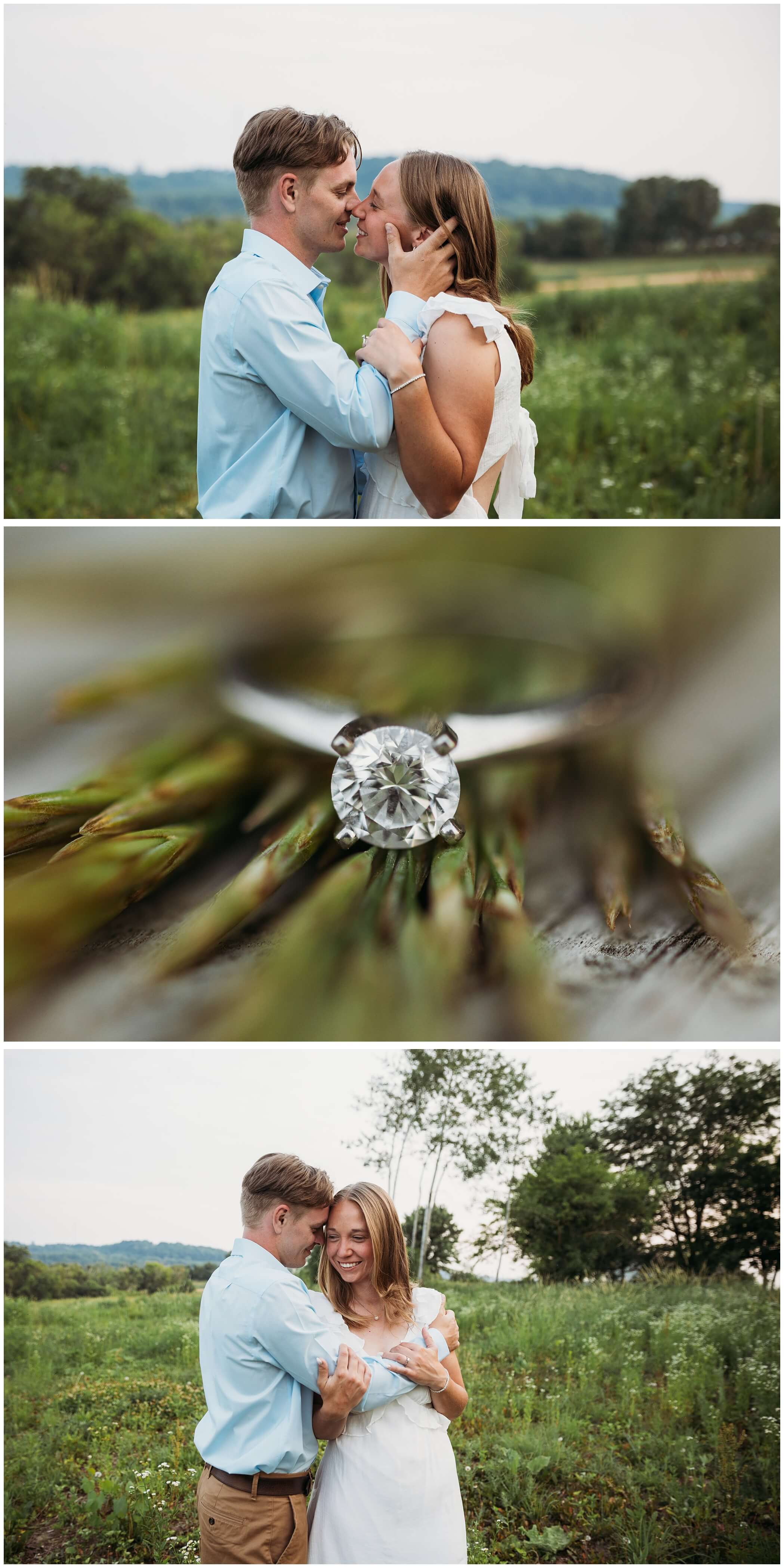 dubuque iowa spring engagement photos at the mines of spain