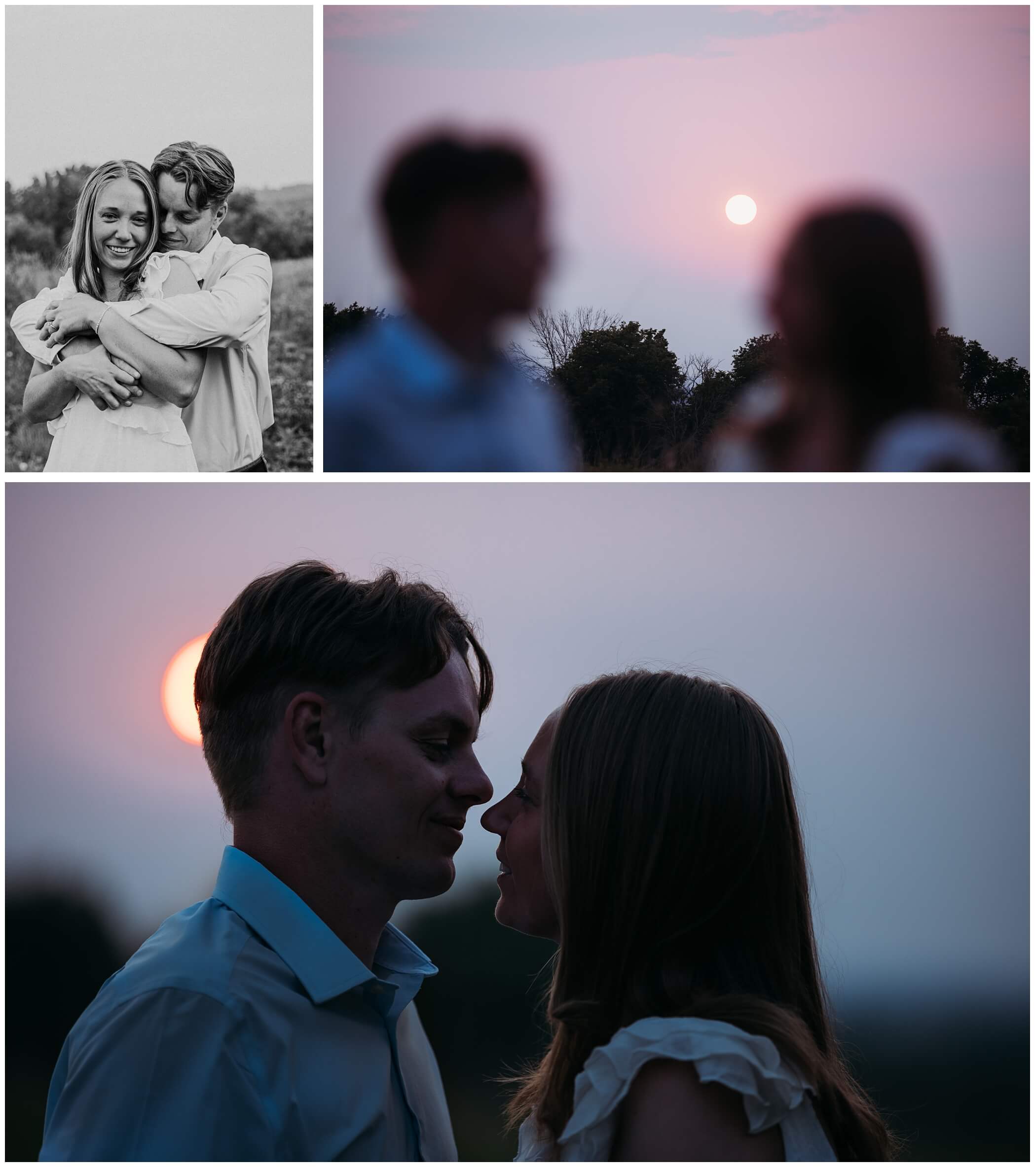 sunset engagement photos at the mines of spain